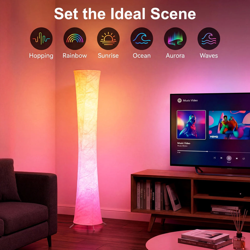 RGB floor lamp for gaming room decor